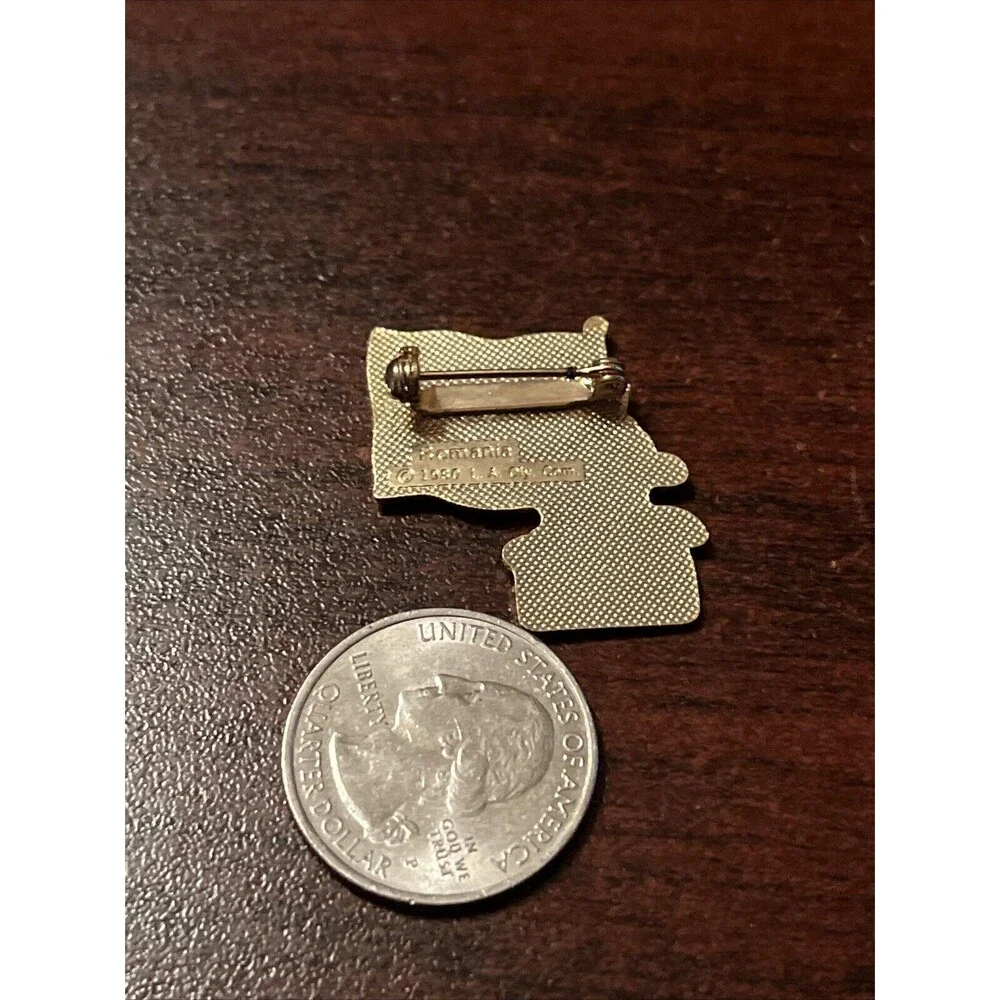Vintage 1984 Los‎ Angeles Olympics Coca Cola Sam Eagle Romania Flag Lapel Pin